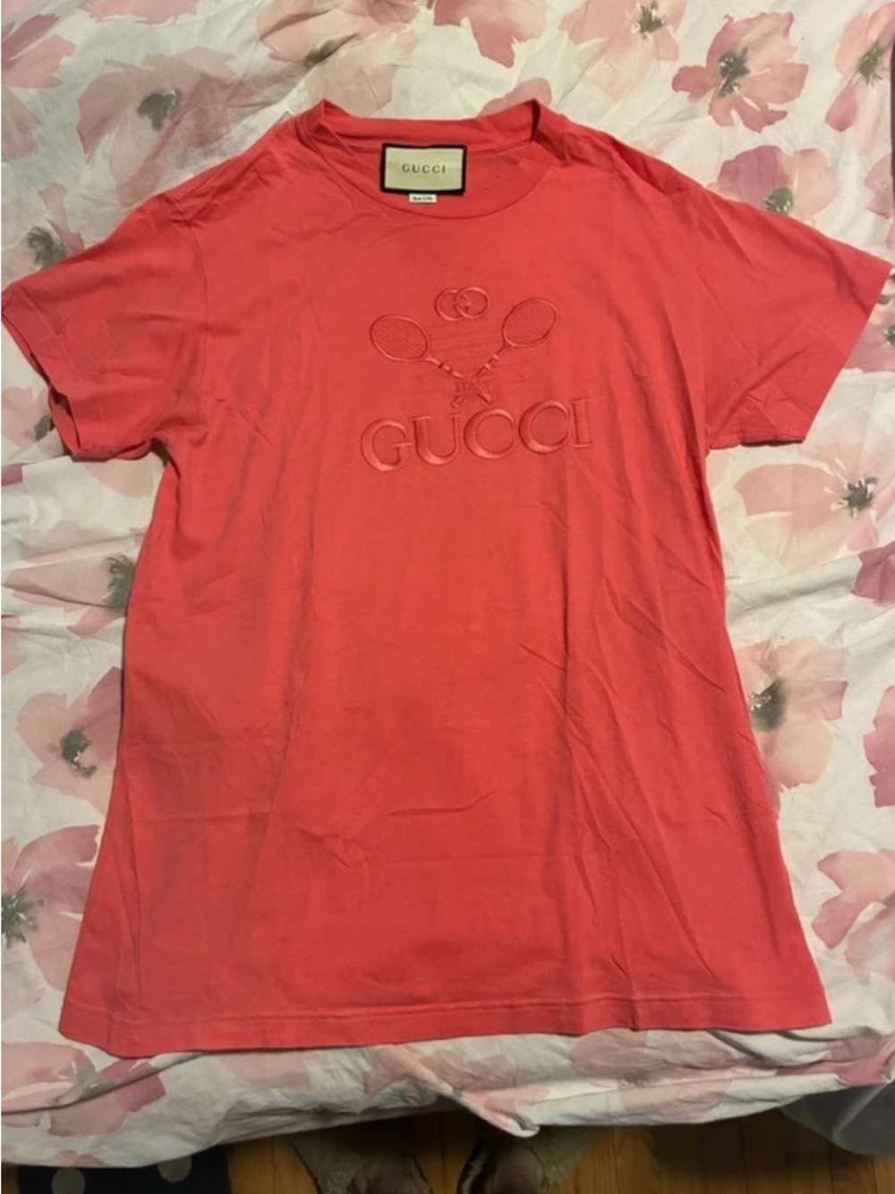 Gucci Pink Logo Tennis T-Shirt